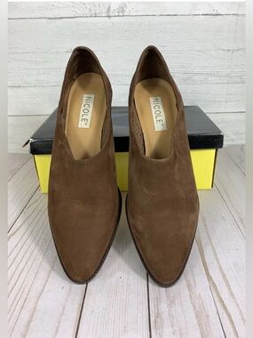 Nicole | Brown Suede Josephine Ankle Bootie size 10 M